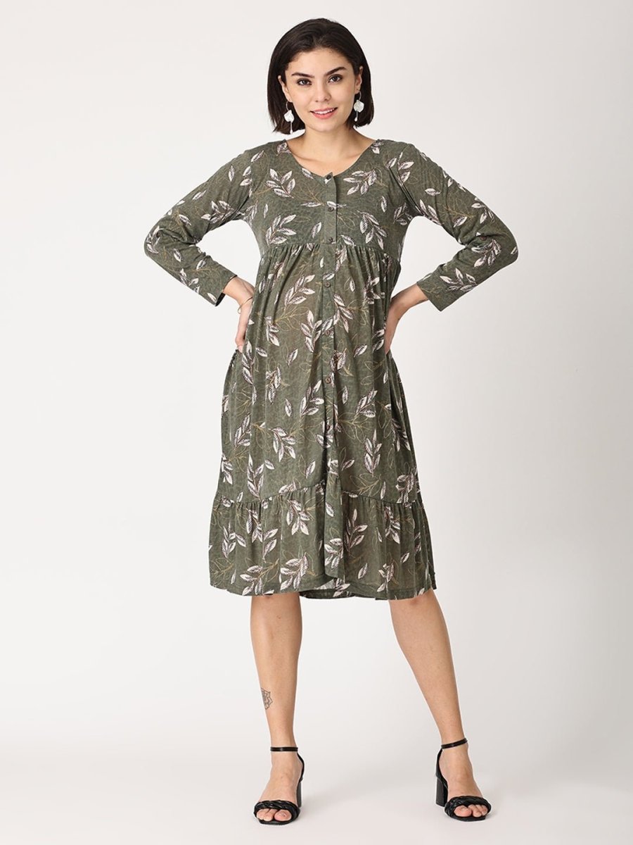 Olive Garden Maternity and Nursing Dress - DRS-OLVGN-S