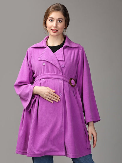 One Heck of a Color! Maternity Trench Coat - MAT-SD-LVTC-S