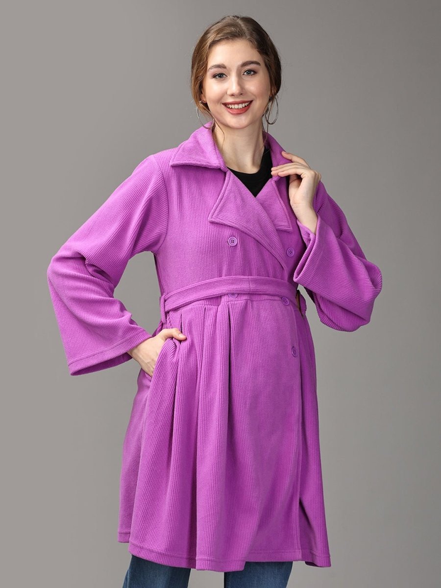 One Heck of a Color! Maternity Trench Coat - MAT-SD-LVTC-S