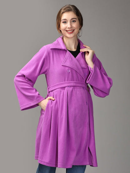 One Heck of a Color! Maternity Trench Coat - MAT-SD-LVTC-S