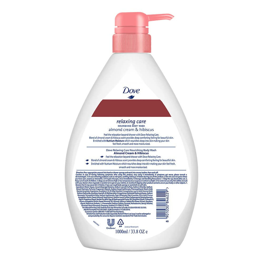 Dove Almond Cream & Hibiscus Moisturizing Body Wash – 1 L