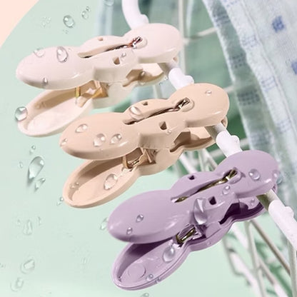 Clothes Drying Rope With Multipurpose Cloth Clips  Strong, Tangle-Resistant Laundry Line Set for Balcony (1 Set)