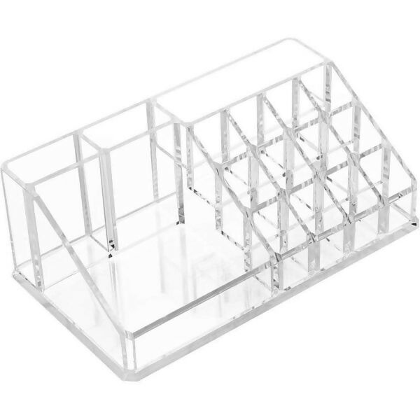 16-Compartment Transparent Makeup Organiser Box ABHI Mobiles