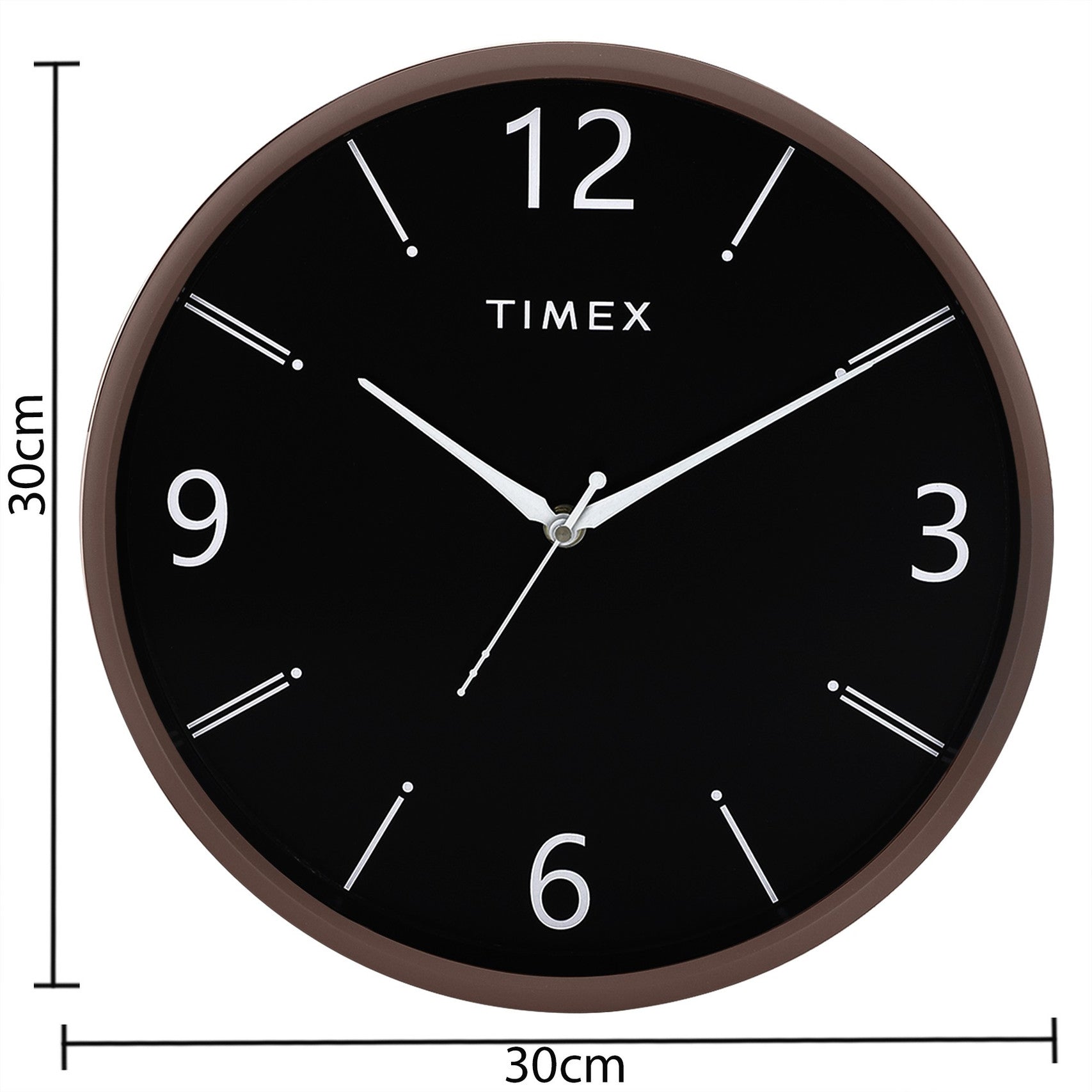 Timex Analog 29.7 cm X 29.7 cm Wall Clock??(Brown, With Glass, Standard)