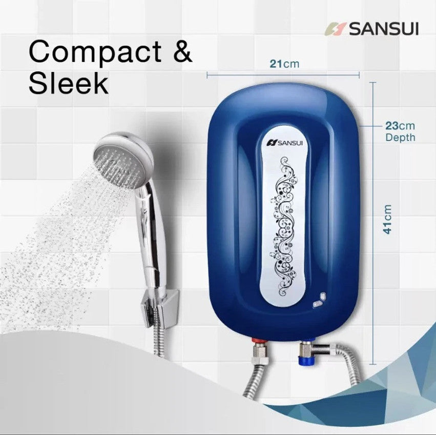 Sansui Allure 3 L Instant Water Geyser with High-Grade SS Tank – Cobalt Blue