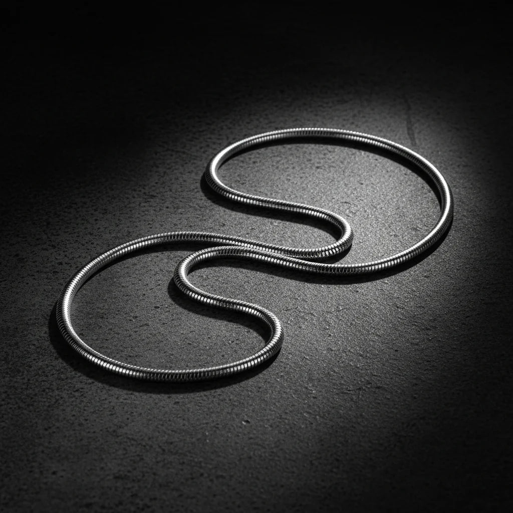 Jazz And Sizzle Silver Plated Snake Chain/Necklace for Men/Women