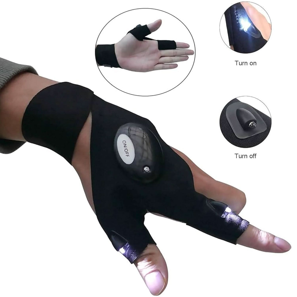 Led Flashlight Gloves Gifts For Men (Hand Gloves Light  1 Pair) HP DD