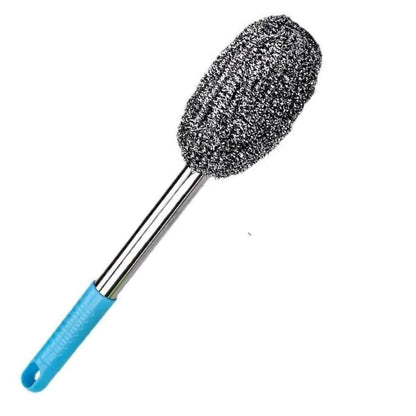 Long Handle Stainless Steel Bottle Cleaning Brush with Non-Slip Grip