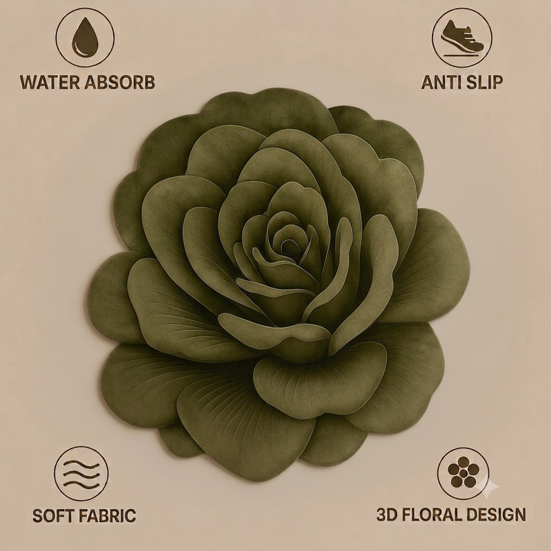 25X25 Inches Modern Decorative Door Mat | Water Absorbent Floor Mat for Living Room.