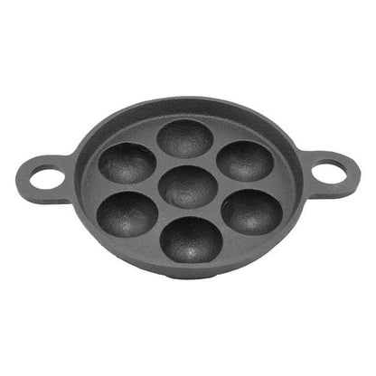 Paniyaram Pan Paddu Tawa Cast Iron (7 Pits) - HalfPe