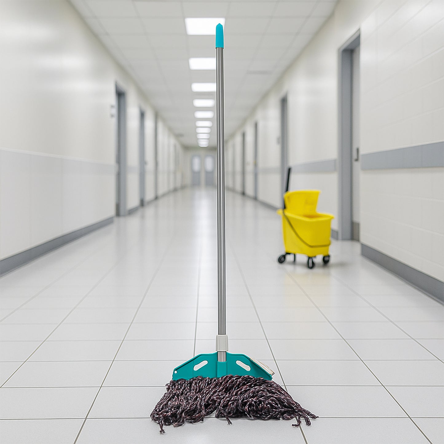 Premium Cotton Yarn Floor Cleaning Mop With Long Handle  Heavy Duty Twist Mop for Wet & Dry Cleaning  (1 Pc)