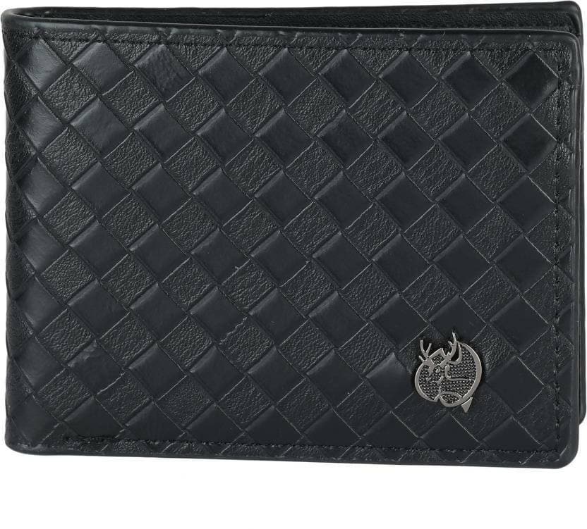 Men Ethnic ,Trendy Black Genuine Leather Wallet (4 Card Slots) - HalfPe