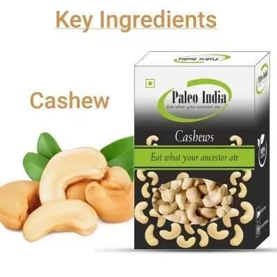 Paleo India Whole Medium Size Cashews W320| Kaju Cashew Dry Fruits (200gm) - HalfPe