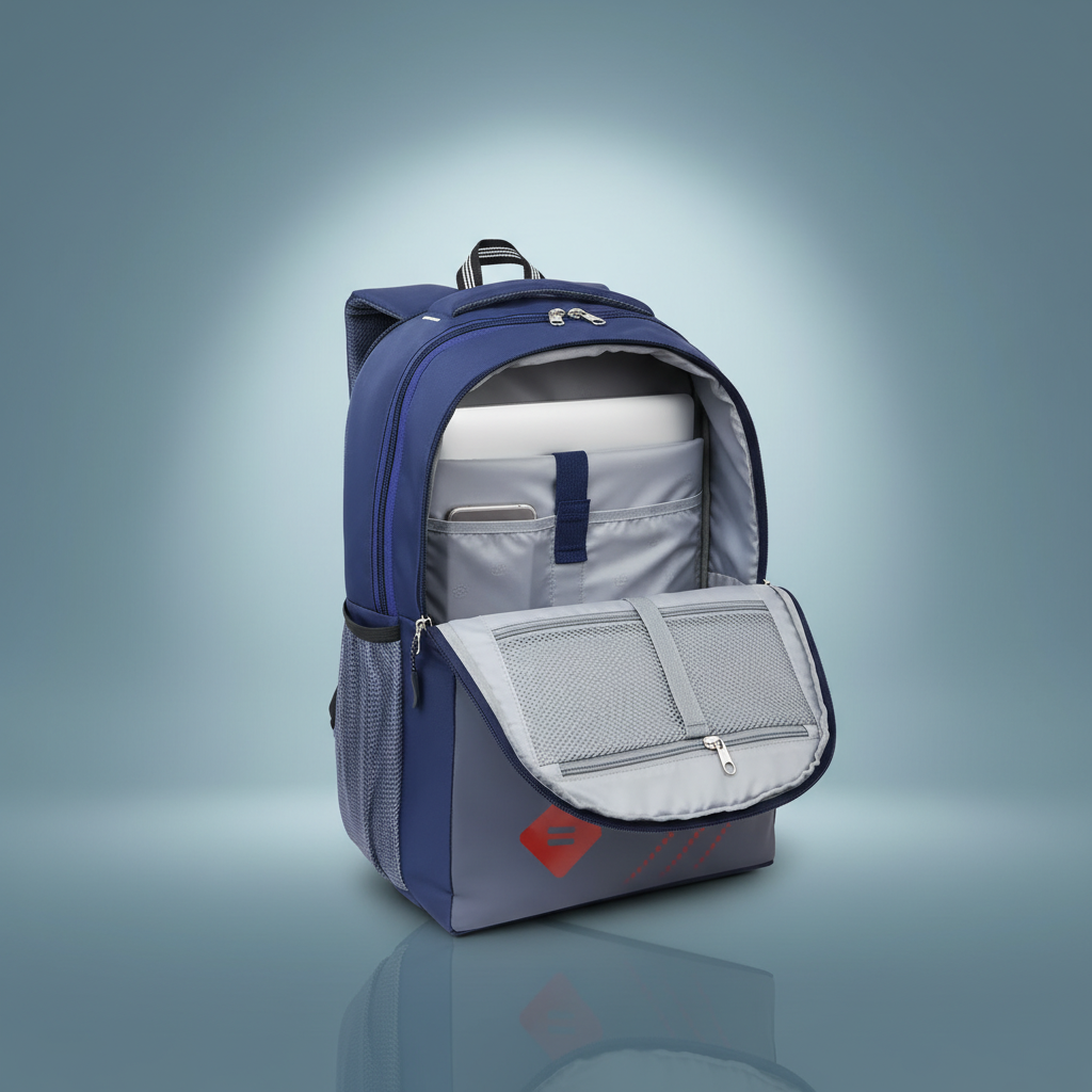 30 L Medium Laptop Backpack for Unisex - Navy Blue SUPER