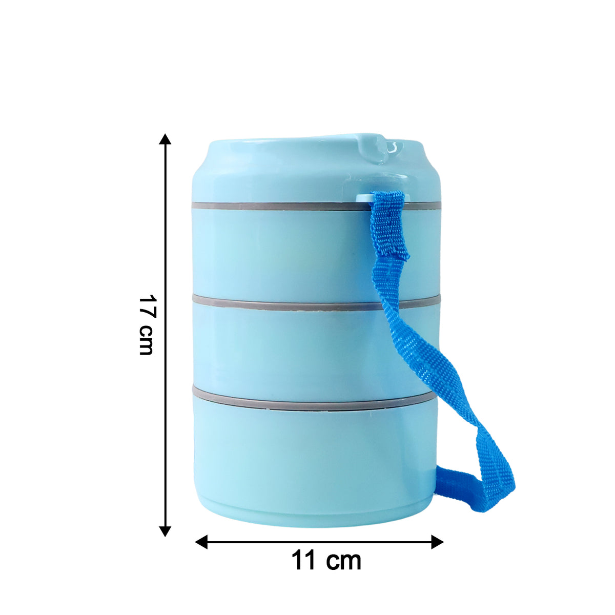 3 Layer Insulated Lunch Box Set with Handle &amp; Strap – Stackable Tiffin Carrier for Office, School &amp; Travel – Leak-Proof Food Storage Container