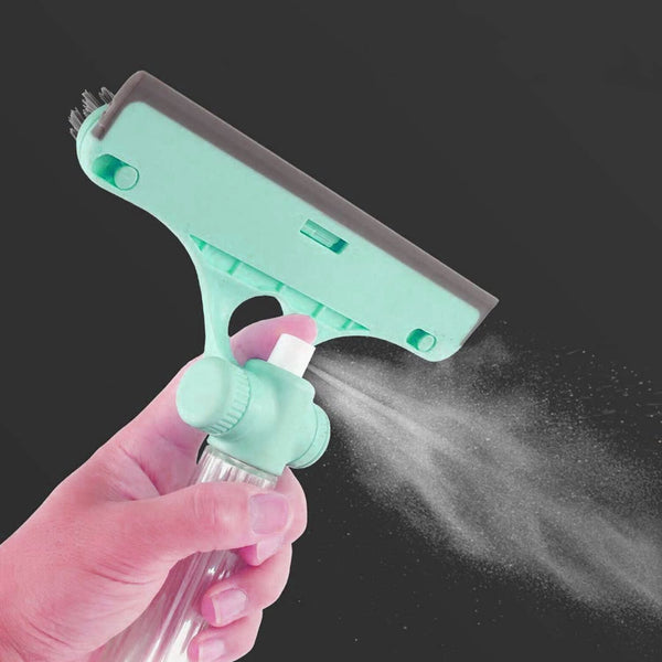 Multifunctional Glass Scraper with Built-in Water Dispenser – 4-in-1 Cleaner for Home & Car Glass