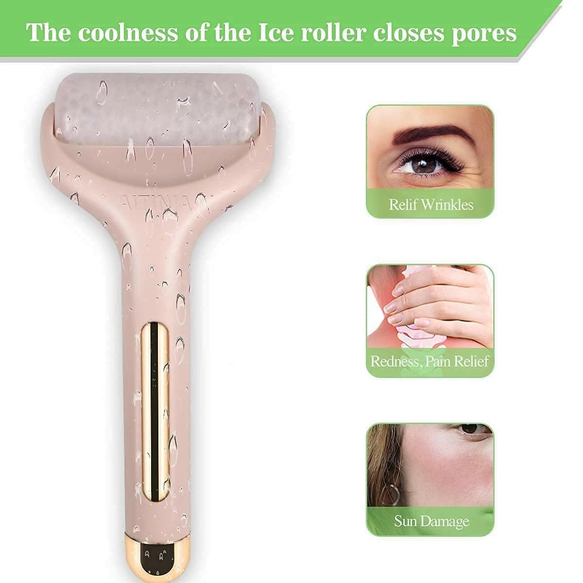 Cold Therapy Massage Beauty Ice Roller for Cooling Face (Pink) - HalfPe