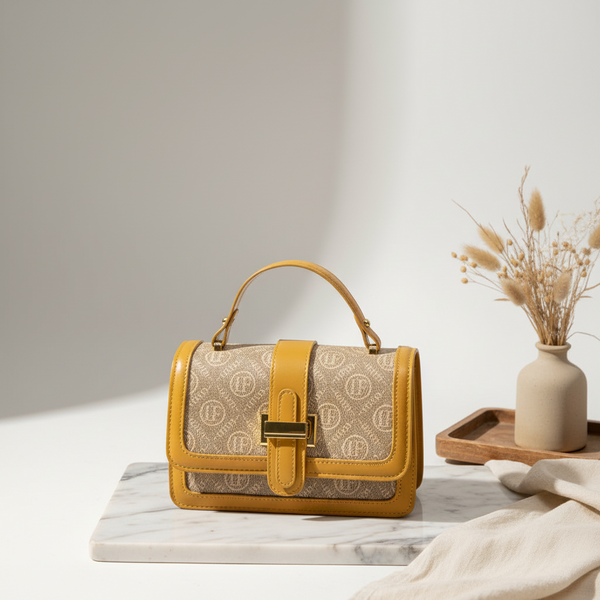 Elegance - Trendy Premium PU Printed Sling Bag for Women & Girls( Brown ) SUPER