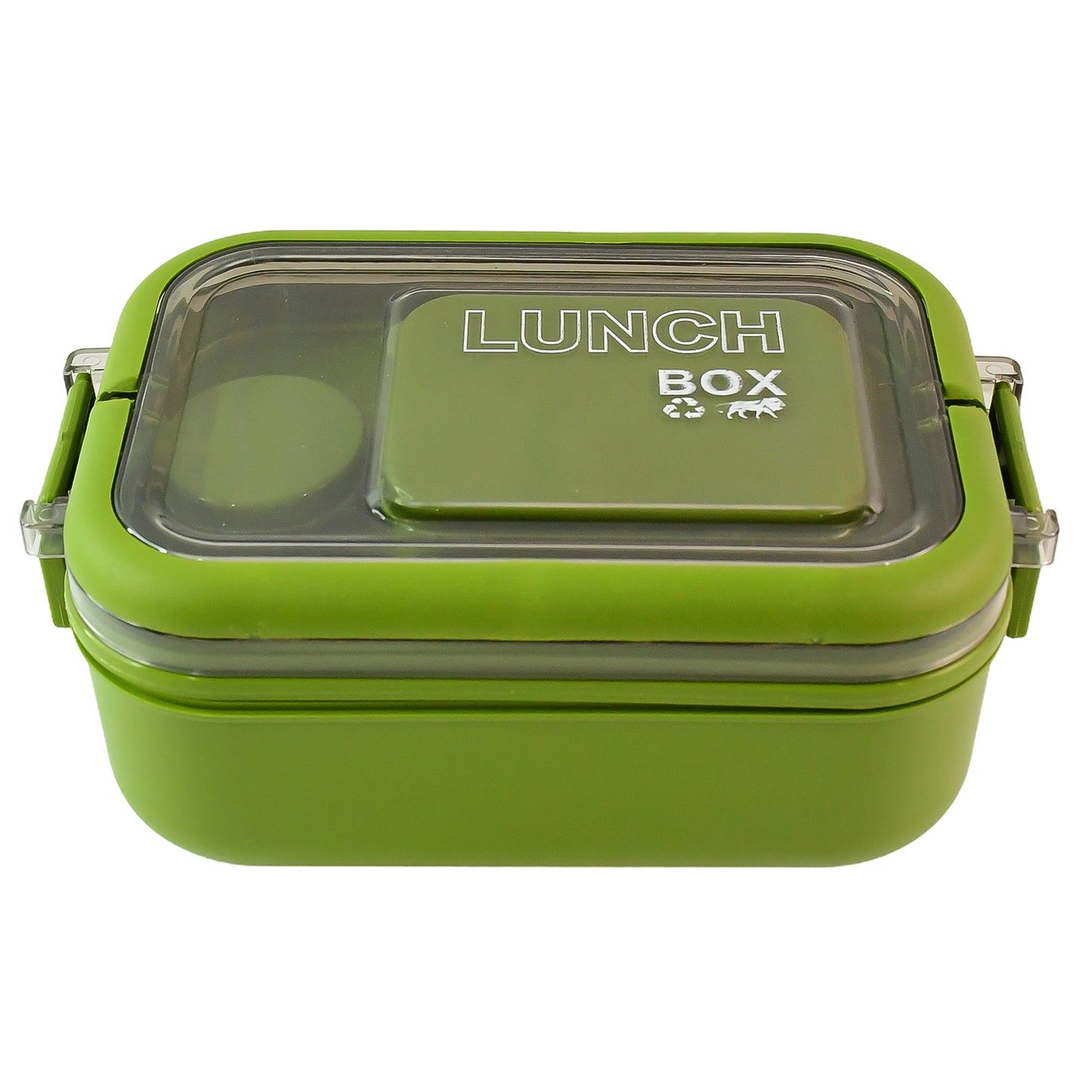 Magic Lunch Box With Leakproof Compartments  and Spoon-Fork Set | Airtight Sealed Bento Style Food Container (1 Pc)