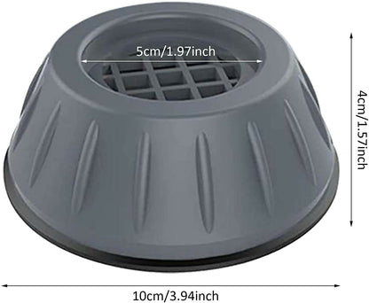 Anti-Vibration Pads for Washing Machine & Dryer Shock-Absorbing Noise-Reducing Stabilizer Feet