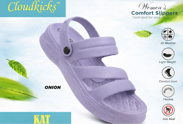 Cloudkicks Womens Everyday Comfort Slippers Lightweight Cushioned Anti Skid Footwear AGARWAL ENTEPRISES