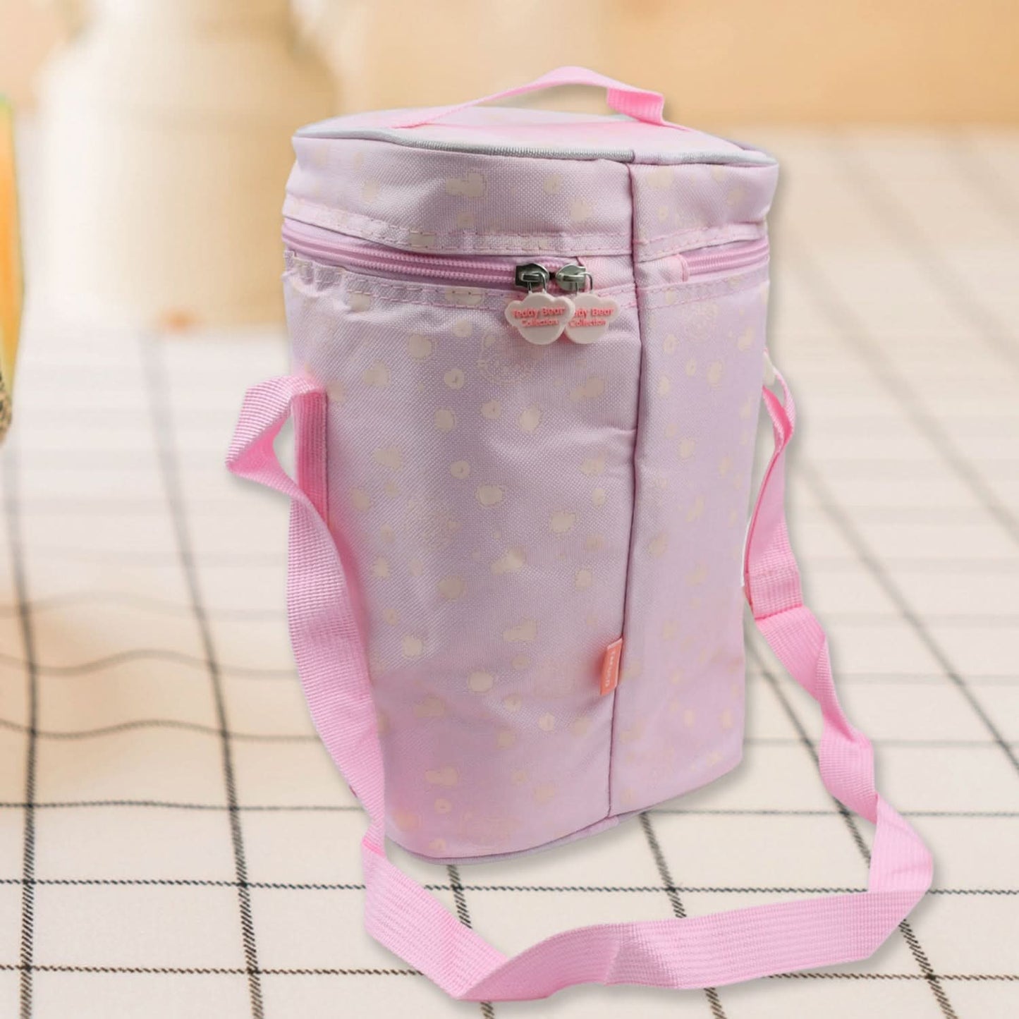 Cute Animal Zip Lunch Bag with Adjustable Strap