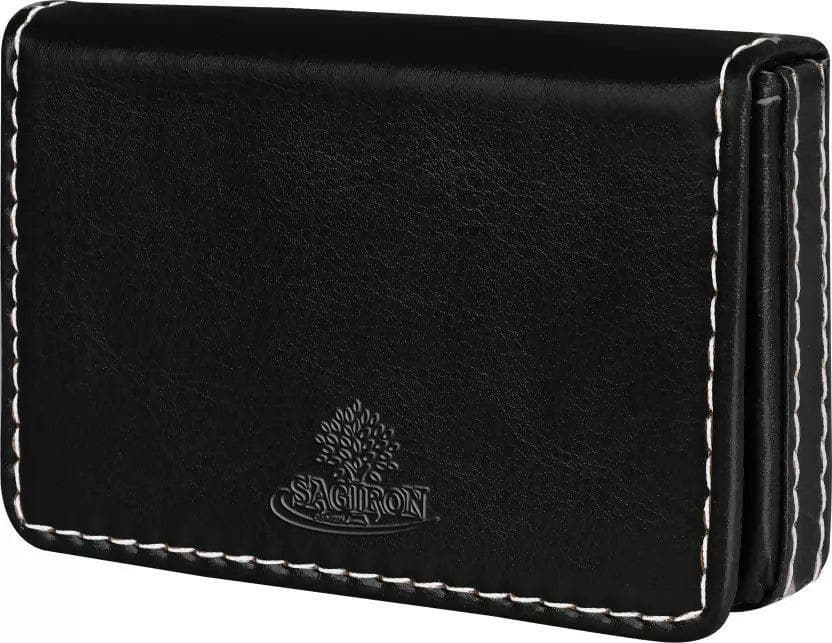 Sagiron Men Black Trendy Tan Genuine Leather Wallet (95*12*60 cm,MultiColour) - HalfPe