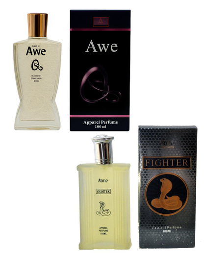 Aone AweQ Perfume and Fighter Perfume 100ml each (pack of 2, 200ml)