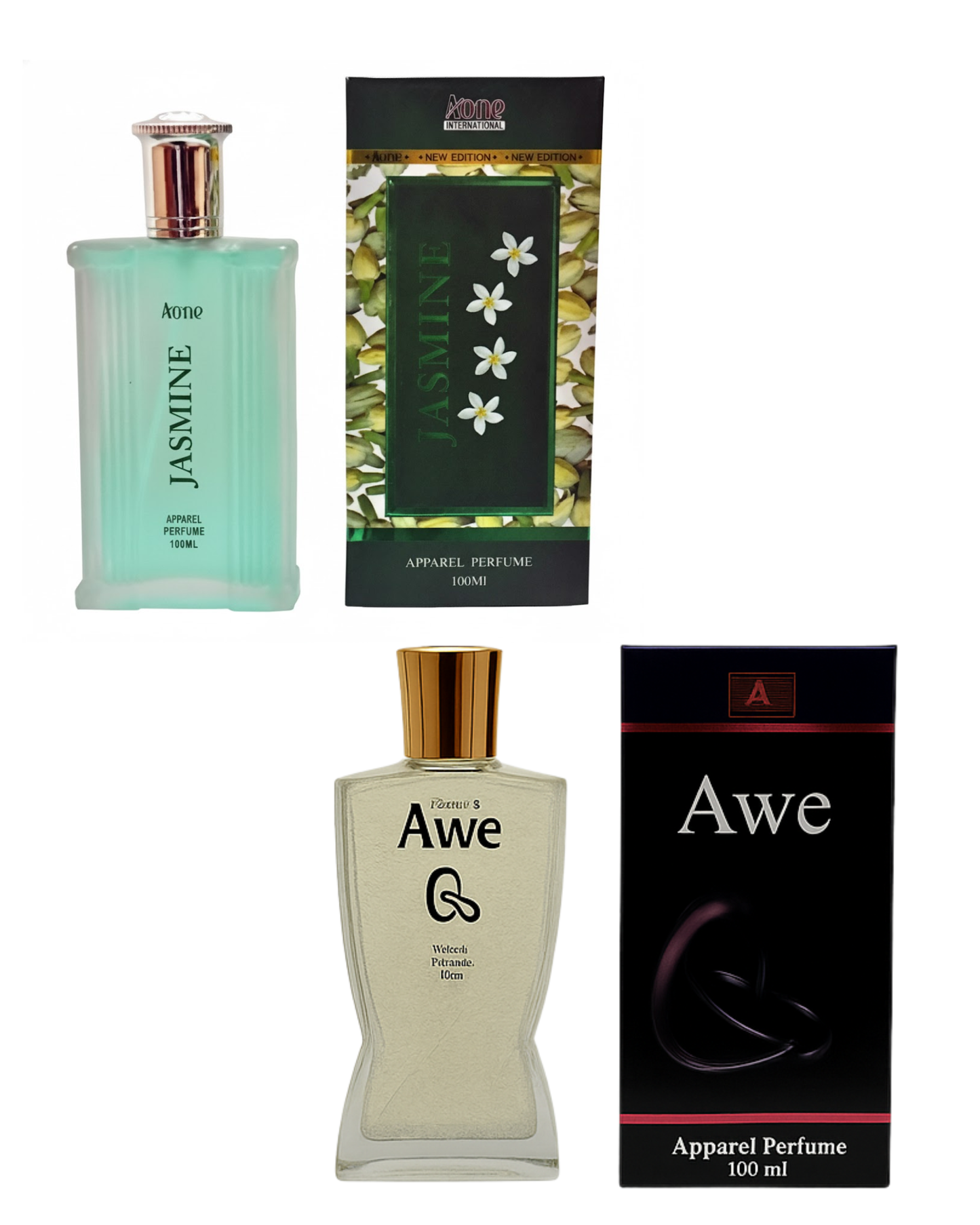 A one Jasmine and Awe Perfume 100ML Each (Pack of 2) Eau de Perfume - 200 ml (For Men)