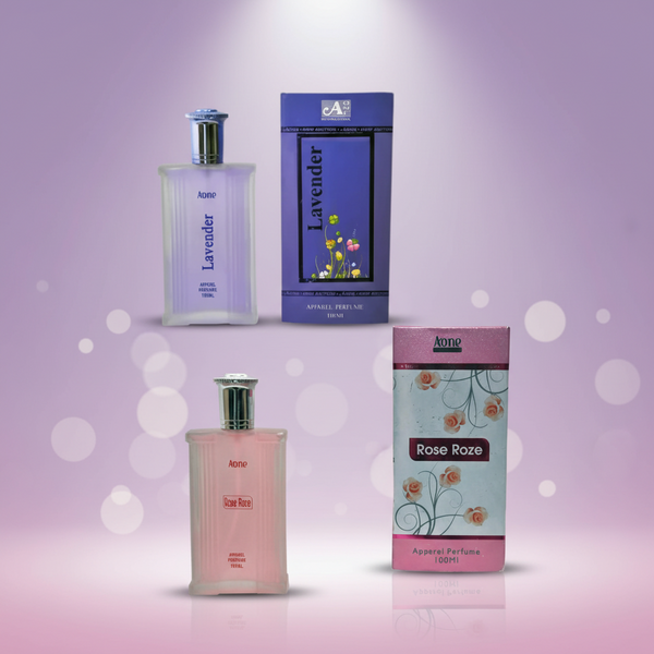 A one Rose Roze and Lavender Perfume for men 100ml Each (Pack of 2) Gimanifragrances