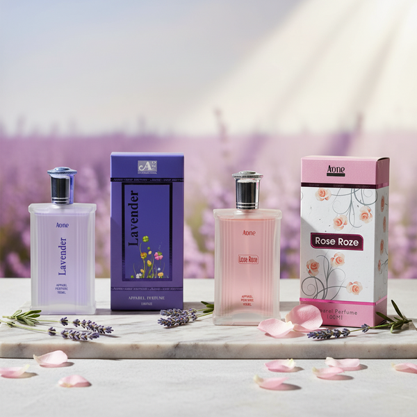 A one Rose Roze and Lavender Perfume for men 100ml Each (Pack of 2) Gimanifragrances