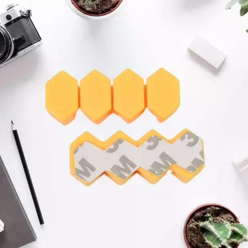 Self Adhesive Hooks For Cable Clips Desktop Cable Organizer (6 Pcs Set Mix Design) ABHI Mobiles