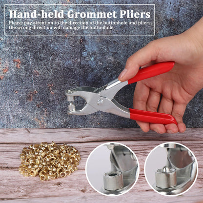 Grommet Setting Tool With 25 Pcs Gold Eyelets Grommets Steel Hole Punch Setter Kit For Leather Canvas All Fabrics Men And Women Clothes Shoes Belts Bags Crafts