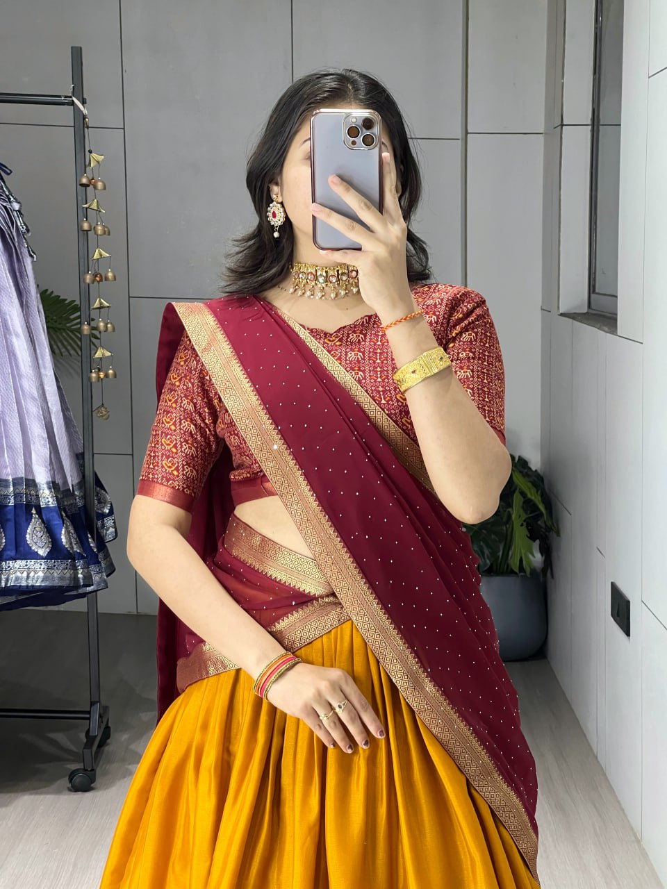 Traditional Patola-Cotton Silk Lehenga