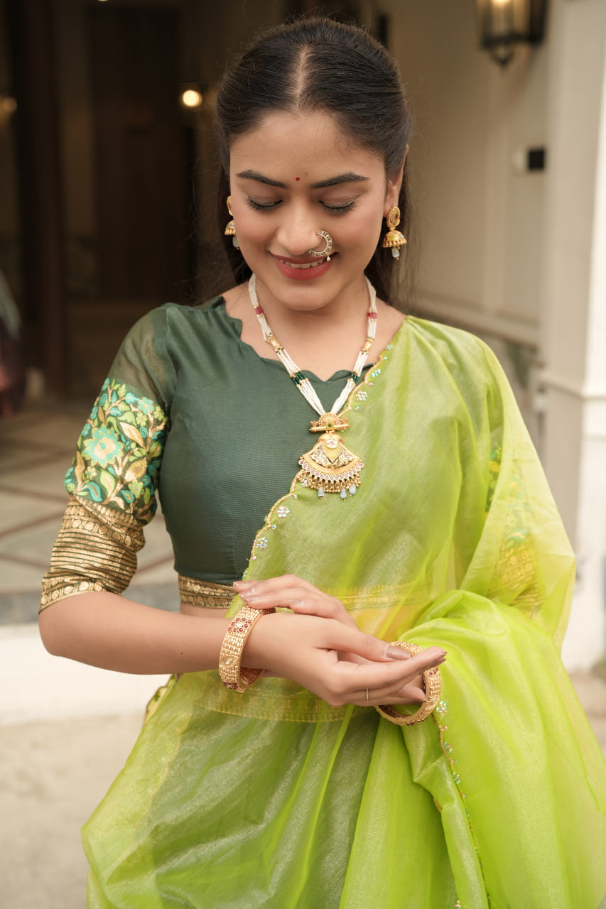 Silk Woven Lehenga Choli With Dupatta Sets