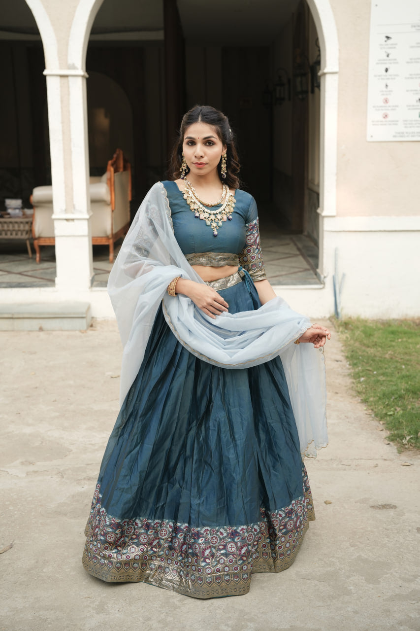 Silk Woven Lehenga Choli With Dupatta Sets