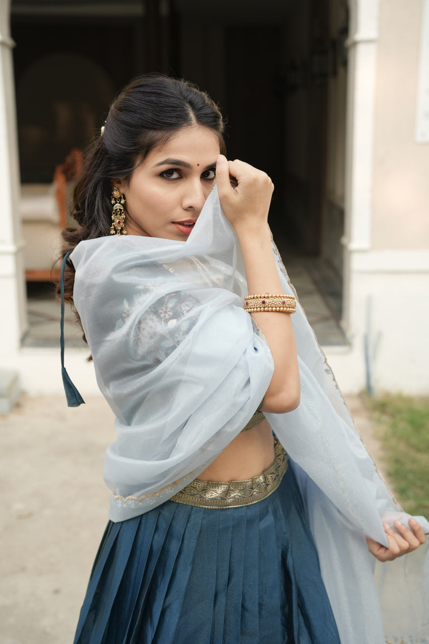 Silk Woven Lehenga Choli With Dupatta Sets