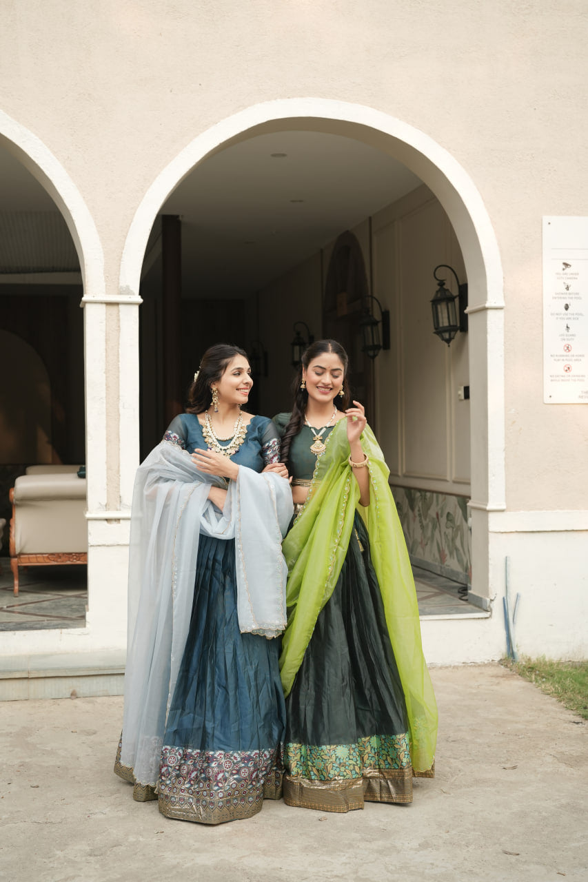 Silk Woven Lehenga Choli With Dupatta Sets