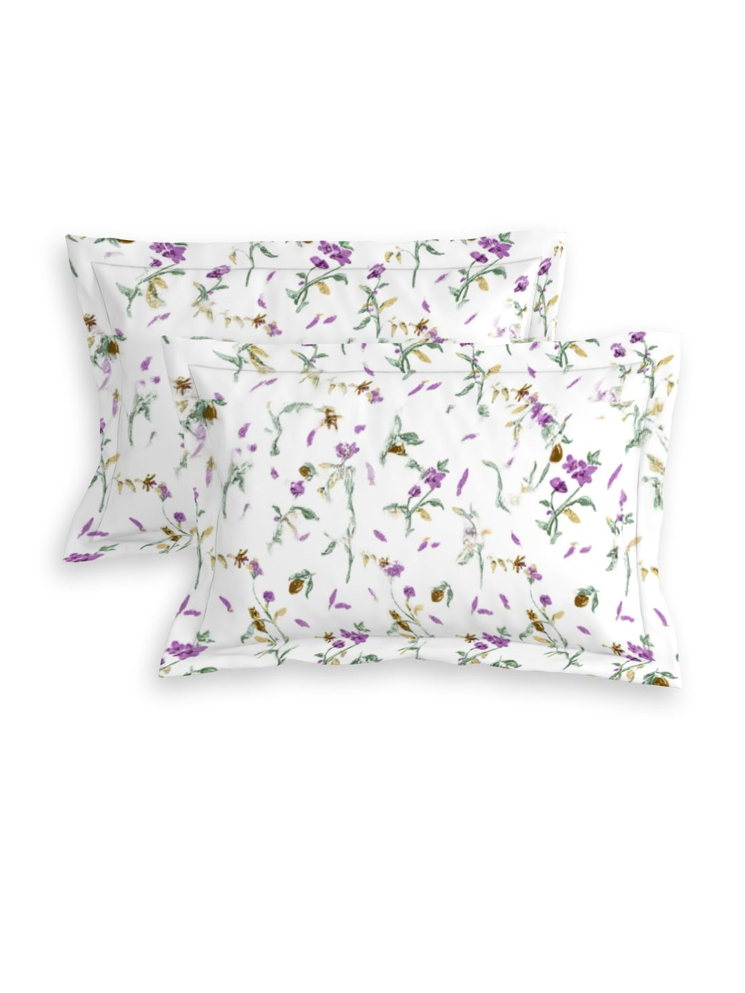 Petal 100% Pure Cotton Collection Percale Super King Bedsheet With 2 Pillow Covers