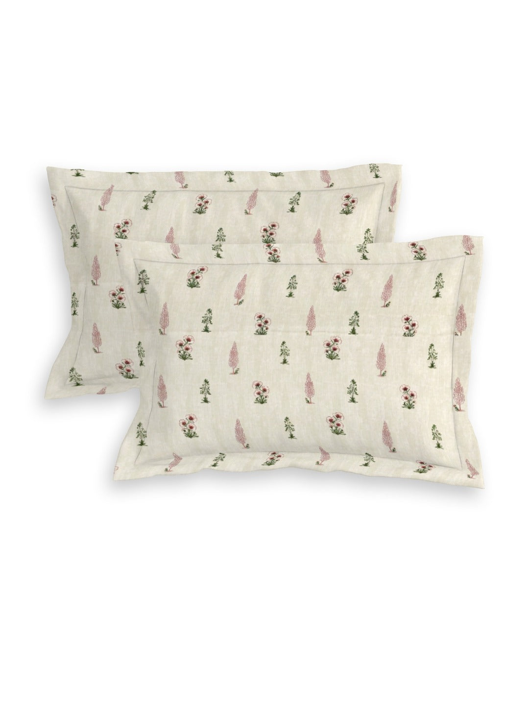 Petal 100% Pure Cotton Collection Percale Super King Bedsheet With 2 Pillow Covers
