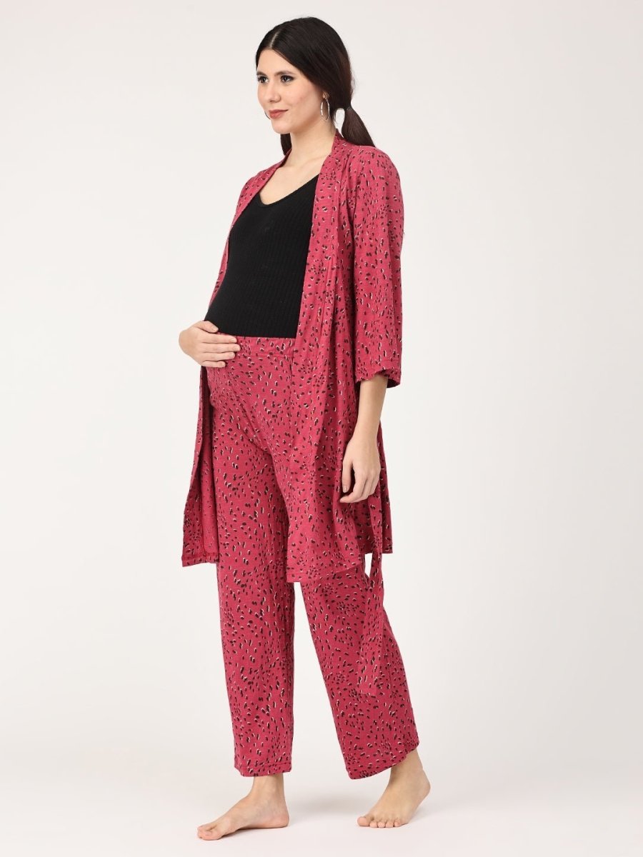 Pink Panther Maternity Robe & Pajama Set - NW-PKPTR-S