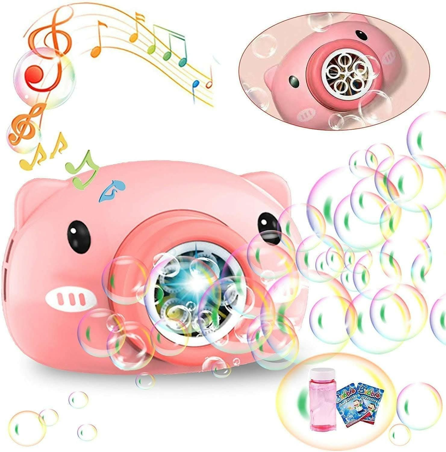 Pig Mini Compact Portable Bubble Fan for kids (pink) - HalfPe