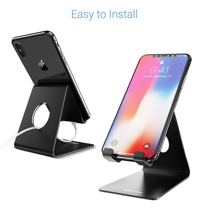 Portronics modesk universal mobile holder stand (black)