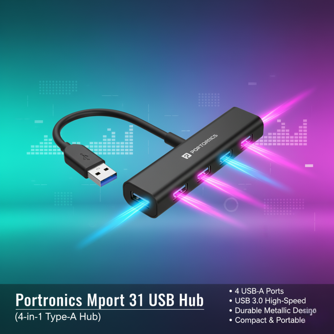 Portronics Mport 31 USB Hub (4-in-1)