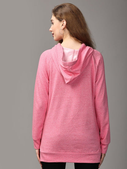 Power Pink Maternity and Nursing Hoodie Sweatshirt - MWW-SD-PKHS-S