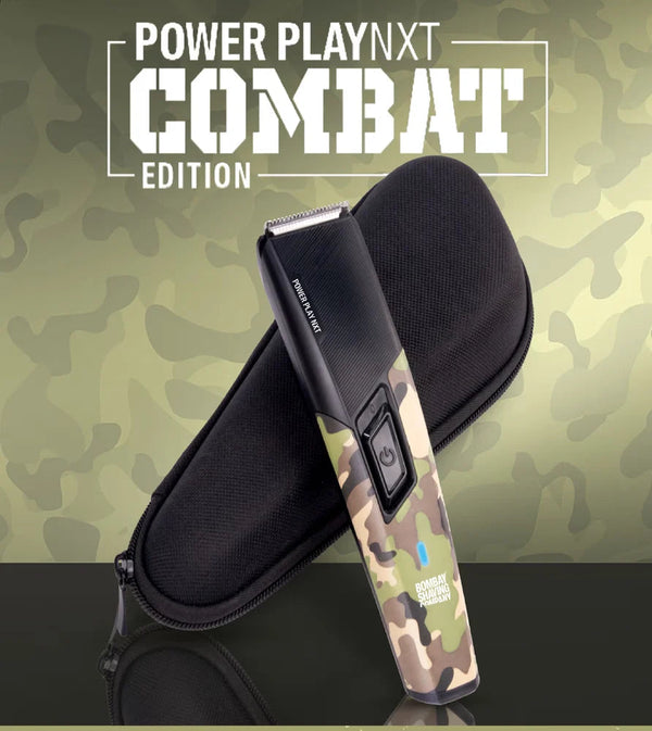 Bombay Shaving Company Power Play Nxt Combat Edition Beard Trimmer with Hard Travel Case, 90 Min Runtime, Type-C Charging boAt and Portronics