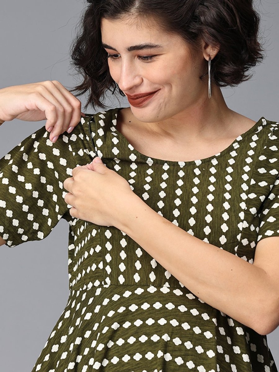 Pretty Edgy Maternity And Nursing Top - MAT-SD-GNF-S