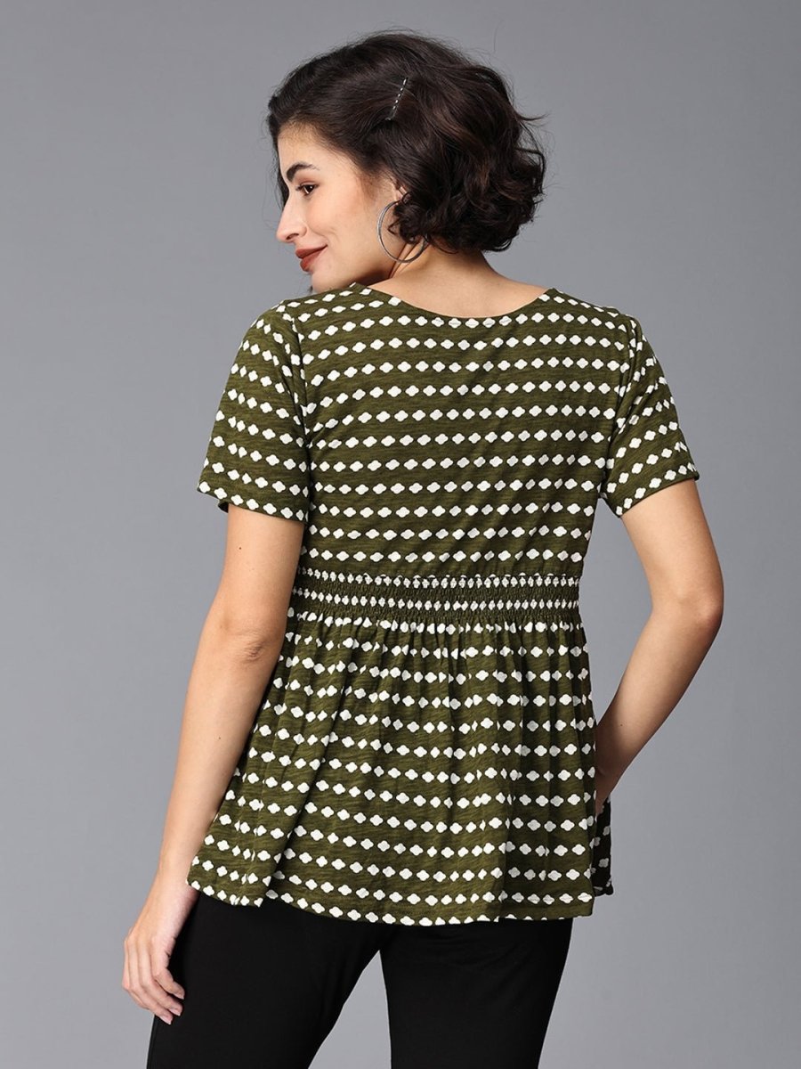 Pretty Edgy Maternity And Nursing Top - MAT-SD-GNF-S