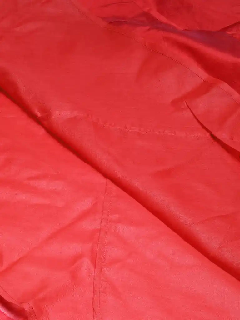 Bollywood Vogue Ready To Wear Red Cotton Sequins Embroidery Maxi Dress