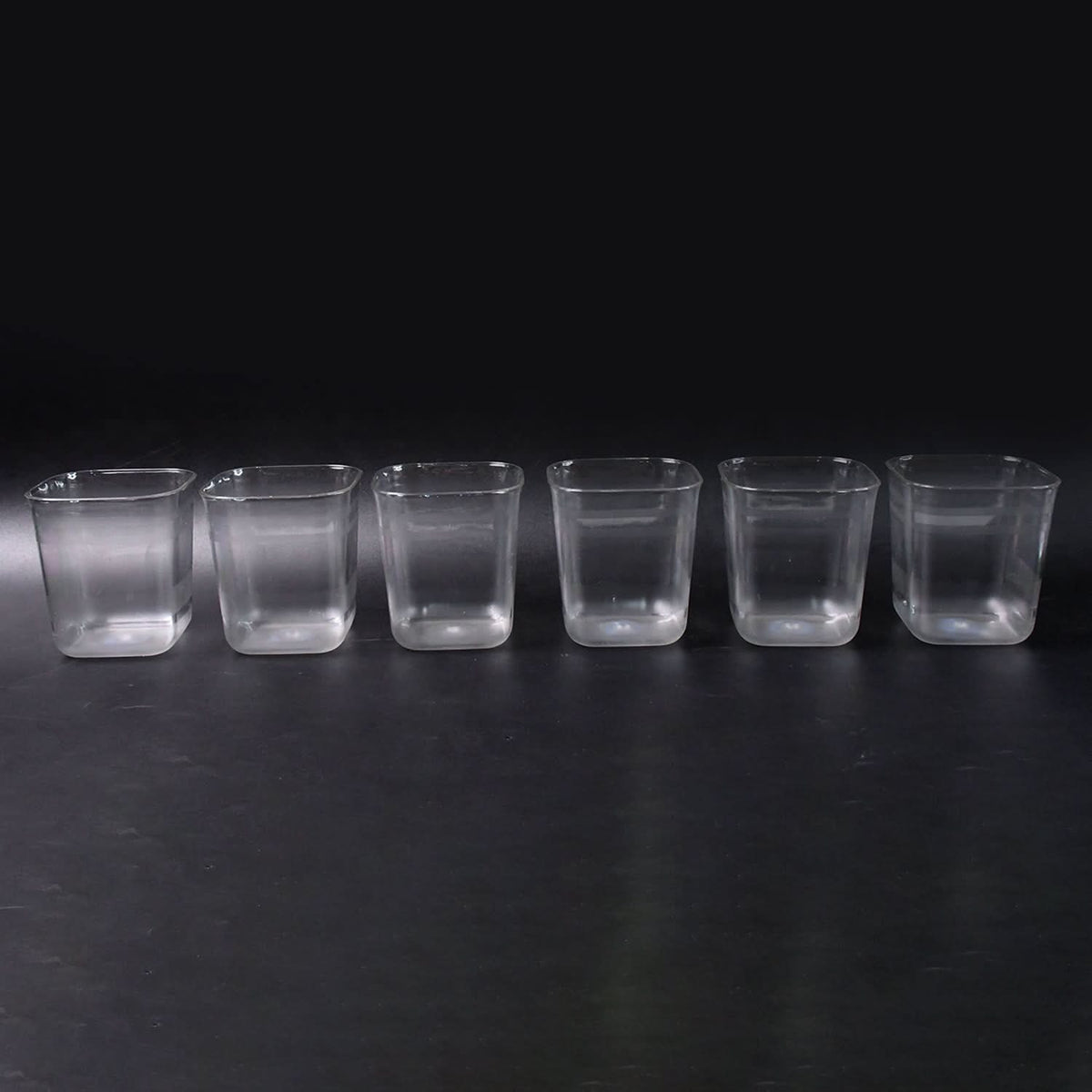 6-Piece Transparent Diamond Glass Set – Medium Size for Water, Juice & More HP DD